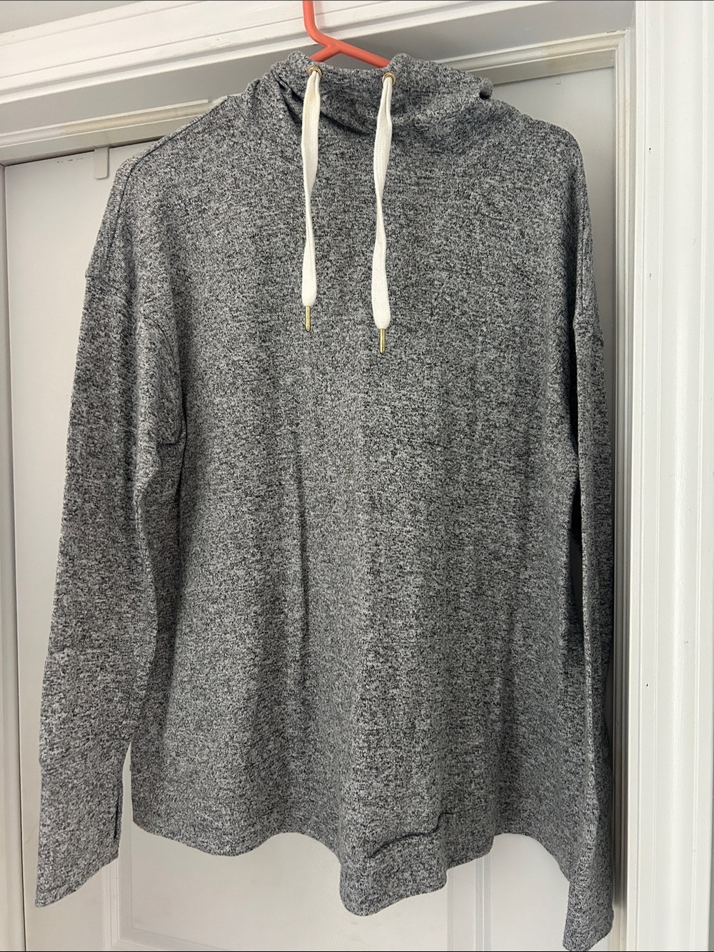 Cozy Grey Pullover Hoodie with Drawstring
